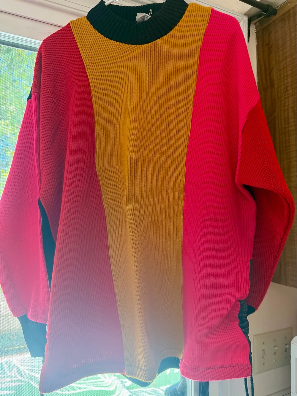 Vintage 1990’s Stallion Colorblock Ribbed Sweater- NWOT